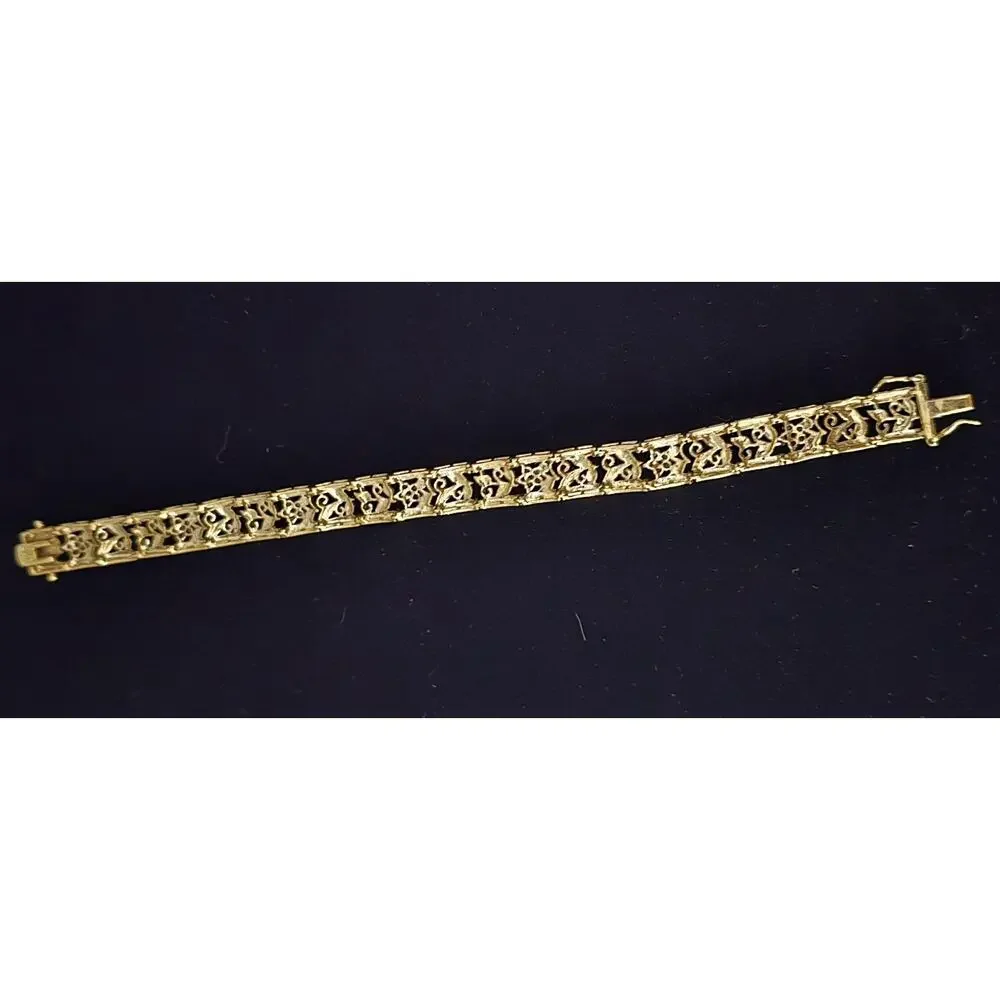 Ross Simons 925 Sterling Silver Gold Vermeil Ruby Emerald Sapphire Bracelet 7.5